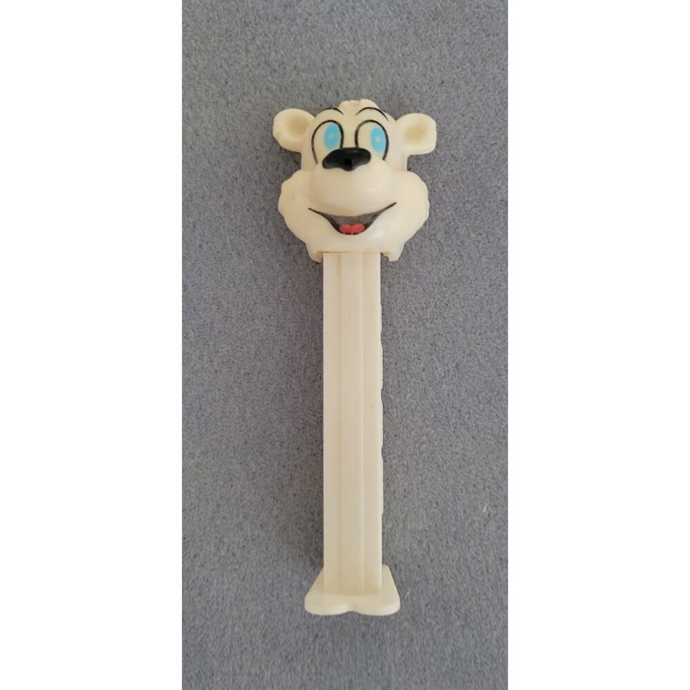 PEZ- ICE Winter Bear w/Blue Eyes White Stem Dispenser --VINTAGE/1999!!
